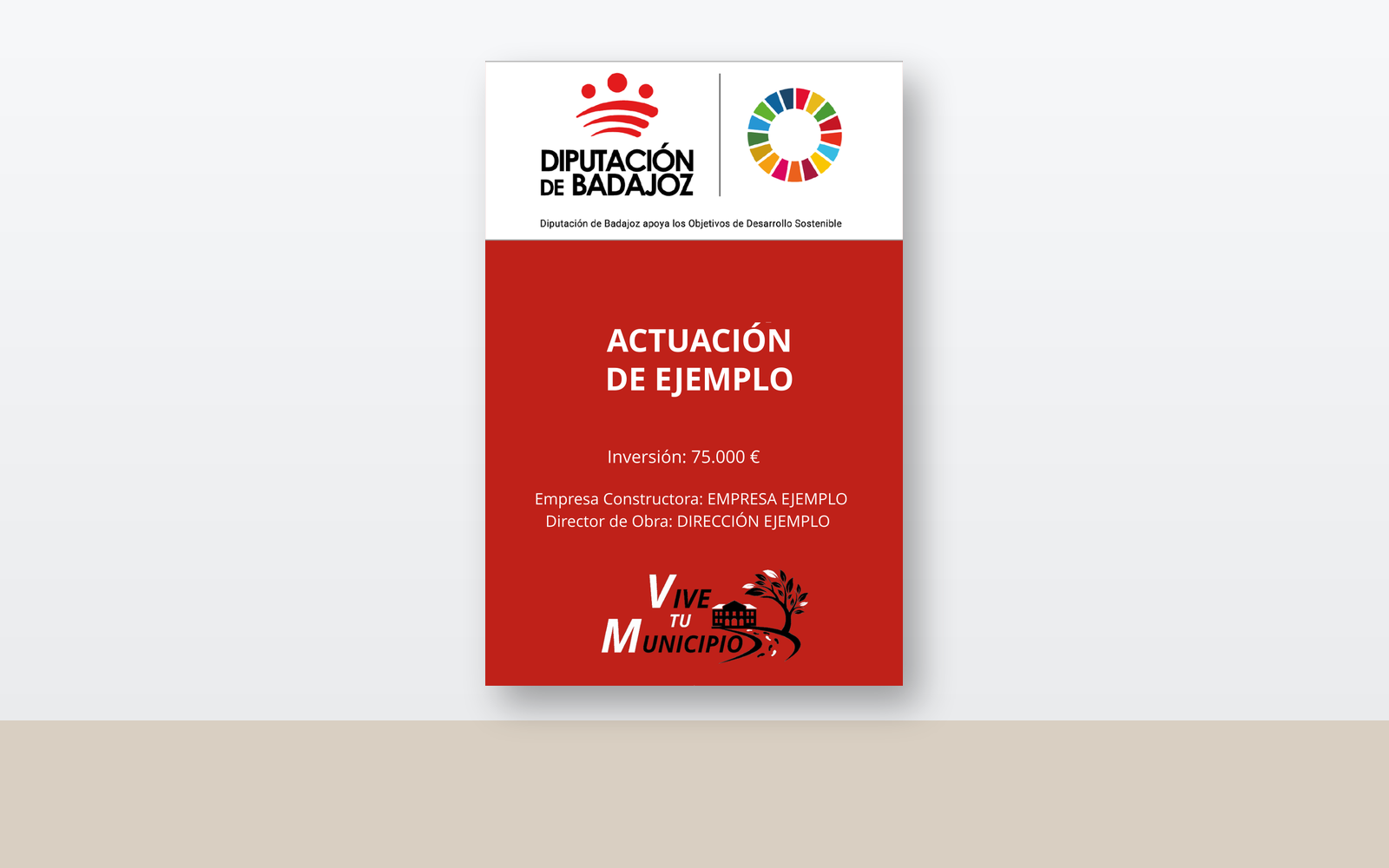 Ejemplo contextual de Vive tu Municipio Diputación de Badajoz 2025