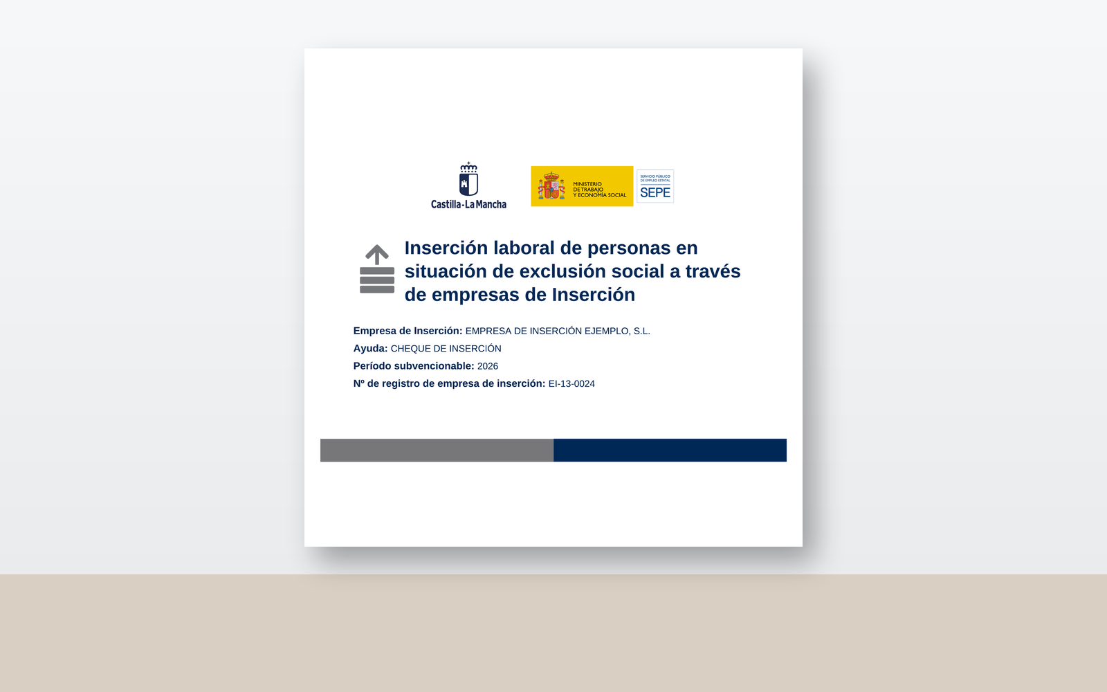 Ejemplo contextual de Cartel para empresas de inserción de Castilla-La Mancha 2026