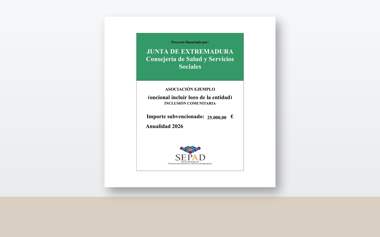 Ejemplo contextual de Proyectos para personas con trastorno mental grave 2026