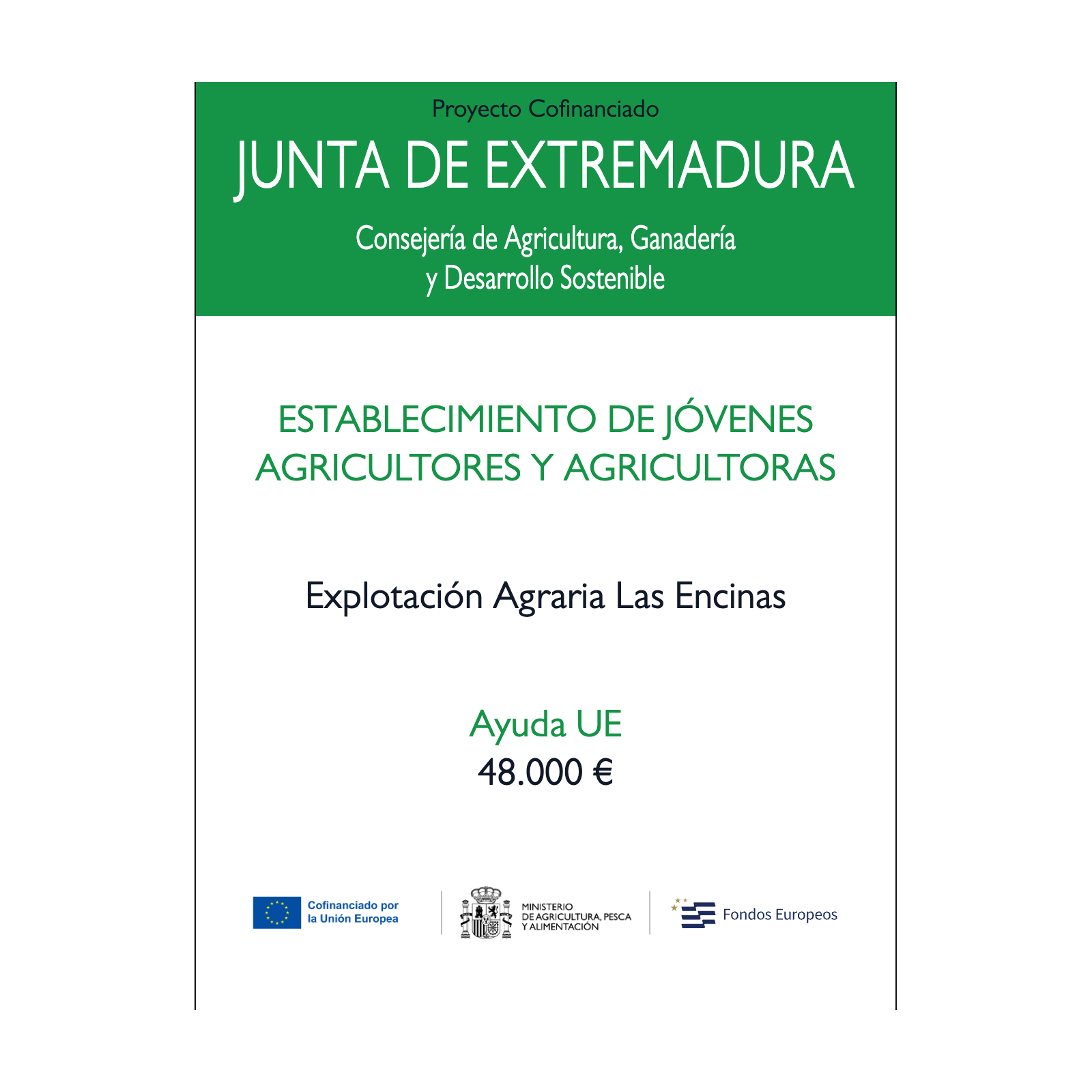 Cartel Joven Agricultor de Extremadura